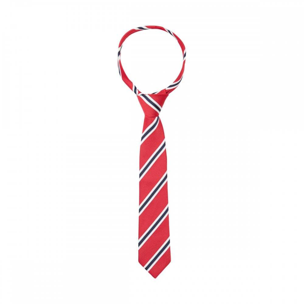 Supreme Products Adult Show Tie - Red/Navy Stripe