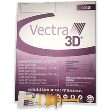 Vectra 3D Flea Tick Treatment for Dogs and Puppies 5-10lbs 1 Dose