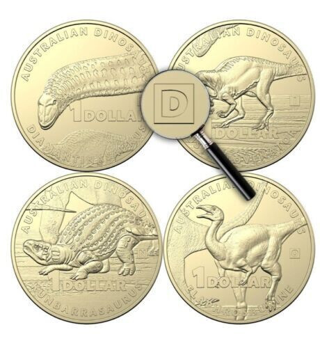 NEW AUSTRALIAN DINOSAURS 2022 DINO PRIVY MARK UNCIRCULATED FOUR COIN SET - Picture 6 of 11