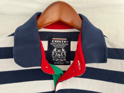 Conte - Poloshirt - Blau-Weiss - Gestreift - Gr. 2XL - Gepflegt!