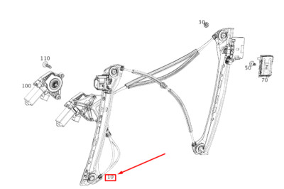 MERCEDES-BENZ E C238 Front Left Door Window Lifter A2057204127