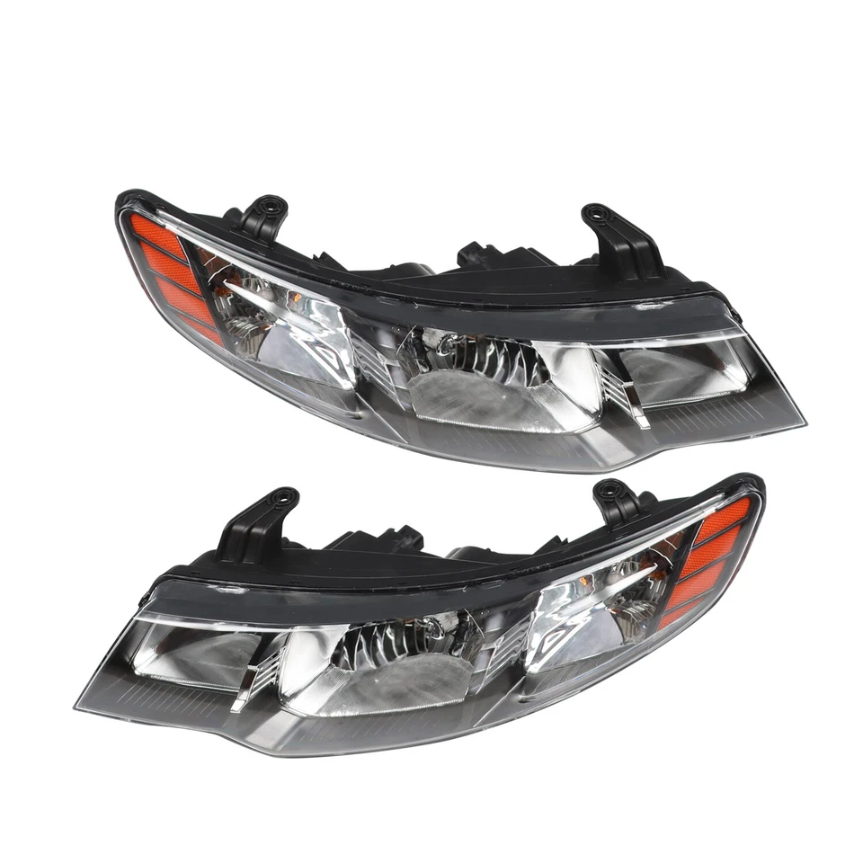 Pair Halogen Headlamps Black For 2010 2011 2012 2013 Kia Forte Headlights Set Foto 4 de 4