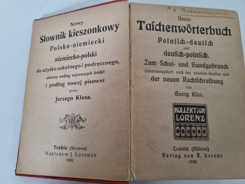 Neues Taschenwörterbuch Polnisch Deutsch / Georg Klus 1908 (K1-20B) - Bild 3 von 5