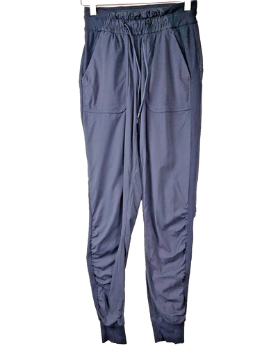 Lululemon 2 Womens Beyond The Dance Studio Pants Black Jogger Ruched - Afbeelding 1 van 13