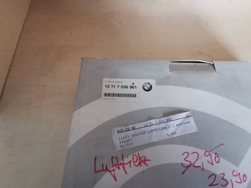 Original BMW Luftfiltereinsatz 1er 3er Z4 13717556961 - Bild 2 von 2