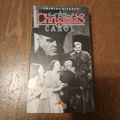 Vintage 80s VHS A Christmas Carol (VHS, 1988) New/Sealed -  Black And White