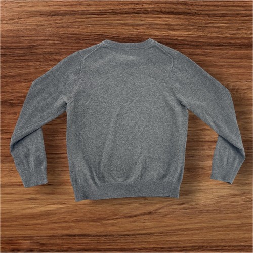 Amazon Essentials Boys Uniform Cotton Crewneck Sweater Charcoal Heather Medium - Picture 3 of 6