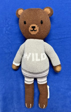 Cuddle Kind Brown Bear Oliver Knit Plush Lovey Handmade In Peru