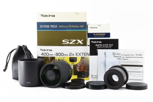 Kit extensor de lentes Tokina Szx 400 mm F8 Reflex 2x para Canon EF con caja [Exc++] #463 - Imagen 1 de 12