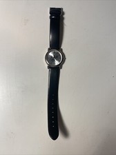 Orologio da donna USA segno olimpico classico tono argento cinturino ecopelle nero K1