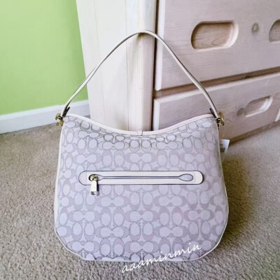 NWT COACH Soft Tabby Hobo Signature Jacquard Stone Ivory C6659 | eBay