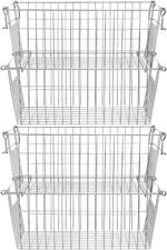 Chest Freezer Basket Stackable Baskets, Pantry Storage and Organization Chest Fr