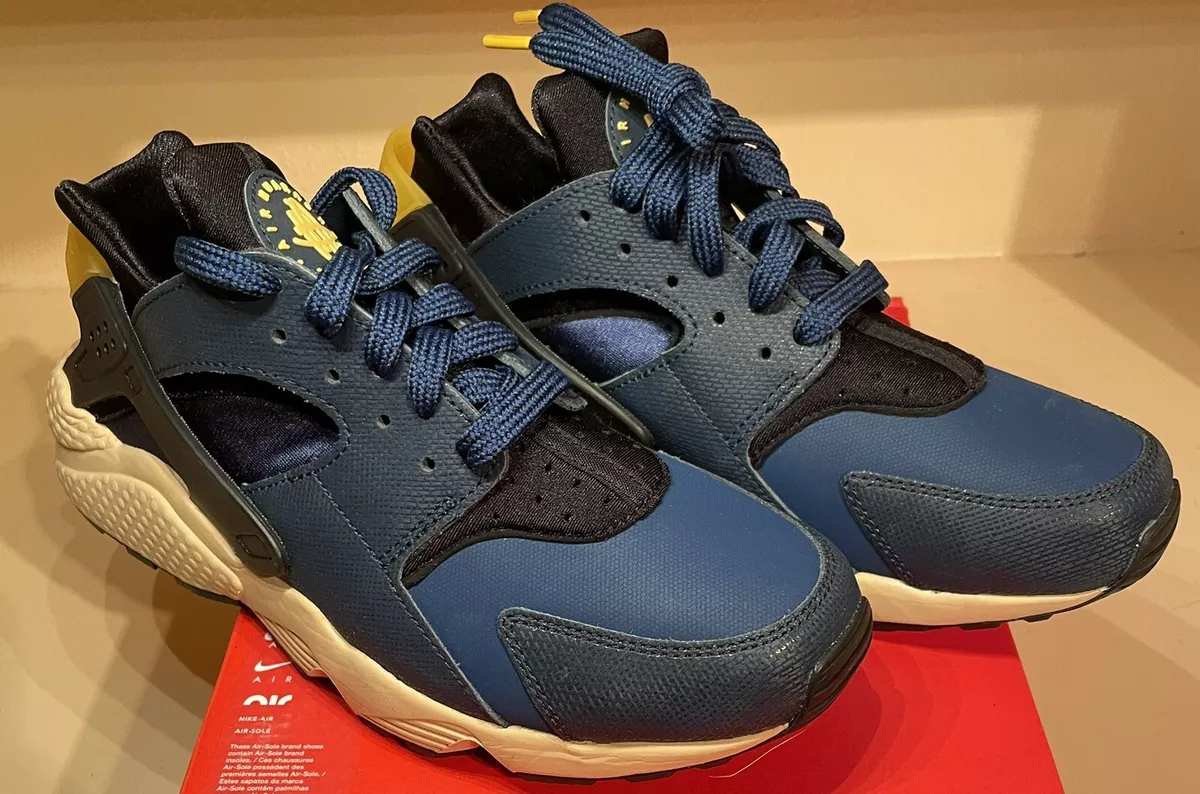 Nike air huarache blue and cheap gold