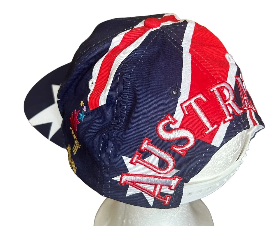 Gorra de béisbol vintage 1996 Juegos Olímpicos de Atlanta Australia bandera Snapback rara Foto 2 de 4