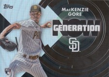 MACKENZIE GORE /299 TOPPS UPDATE ROOKIE GENERATION NOW BLACK RC #GN-89 2022 22