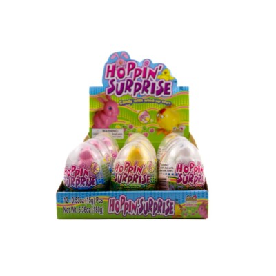 Kidsmania Hoppin Surprise Candy With Wind Up Toys 12 Pieces