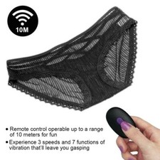 Secrets Lace Thone Vibrating Panties Underwear W/Remote for Female Women US STOC