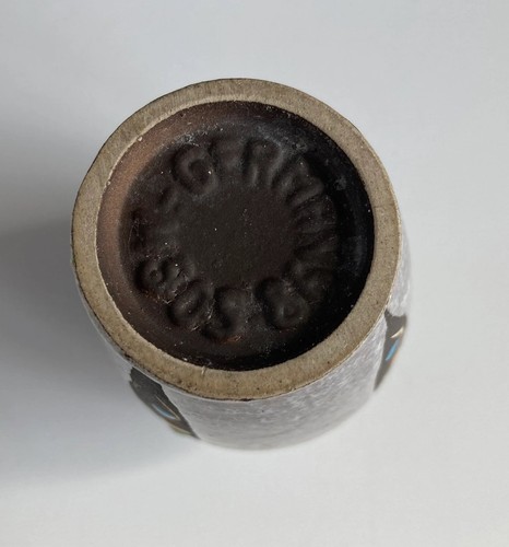 Small 8cm West German Pottery Vintage Vase Bay Keramik with label 1970s Retro - Picture 6 of 6