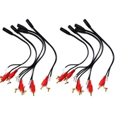 10 PCS 3.5mm Audio to 2 RCA Cable 1/8" Stereo Female to 2RCA Male Y Splitter Aux