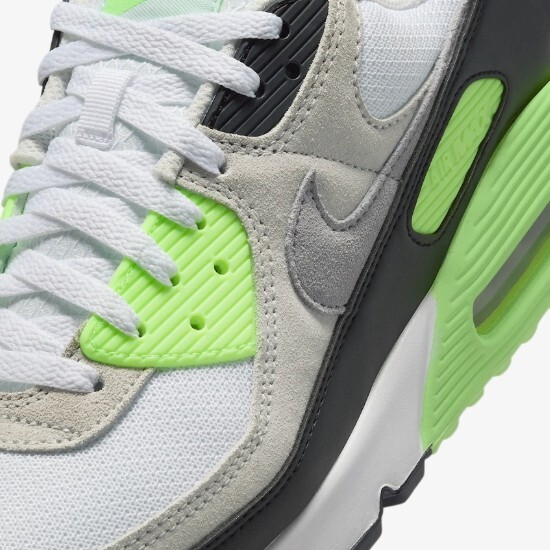 Nike Air Max 90 Shoes "White/Light Bone/Volt" (DM0029-115) Expeditedship — product photo 7 of 8