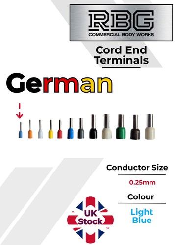 Insulated Cord End Terminal 0.25mm - 25mm French/German Single Ferrule Bootlace - Picture 24 of 45