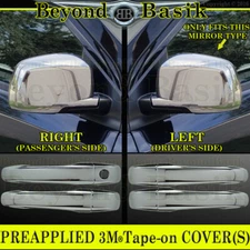 For 2009-2010 Dodge Journey 4dr CHROME Door Handle COVERS No SMT+Mirror COVERS