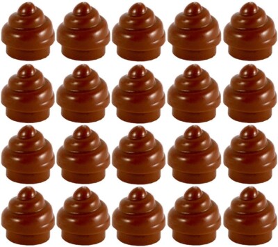 20 NEW LEGO POOP Pieces 1x1 reddish brown swirl twist animal do poo