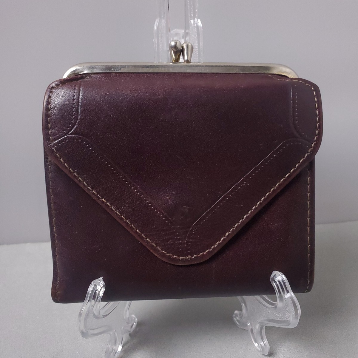 Vintage Princess Gardner Wallet Coin Pouch Burgundy Full Grain