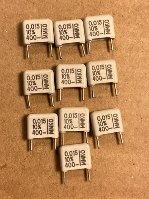 10 NOS .015 uf 400v Evox MMK Film Capacitors Metalized Poly 15nf Caps (Qty)