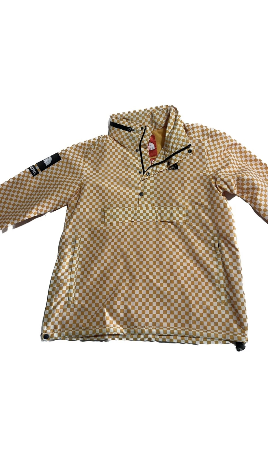 2011 Supreme X North Face Tnf Checkered Yellow Pull Over