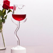 Rose Glasses Goblet Drinking Glasses Transparent Glassware Barware Drinkware