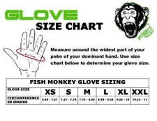 Fish Monkey Half Finger Guide Gloves School'N Bass (Select Size) FM11-SCHLNBASS 
