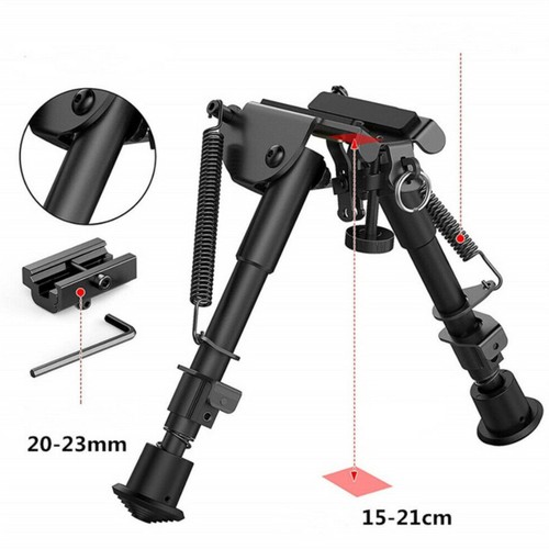 Adjustable 6"-9" Height Sniper Hunting Rifle Bipod Sling Shooting Mount Stand - Picture 2 of 11