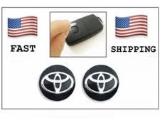 TOYOTA (2pcs) 14mm Key Fob Emblem Sticker Decal Remote Badge FREE SHIP USA