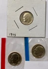 1973 P&D Roosevelt Dimes in Mint Set Cello + S Deep Cameo Proof  3 Bu Gem Coins