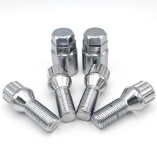 Felgenschlösser M14x1,5 28mm Kegelbund 60° chrom Radschloss für Audi A7 Sportbac