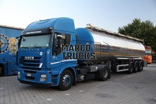 Truck photo Iveco Stralis 500 EEV tanker semitrailer Italy blue Drusian G #f2tx