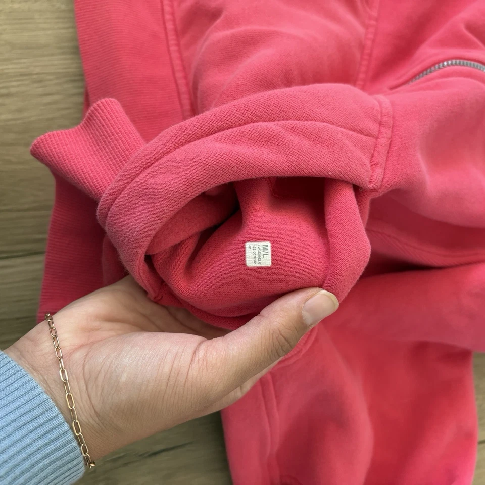 Sudadera con Capucha Recortada Lululemon Para Mujer Rosa Brillante Buceo Media Cremallera M/L Foto 4 de 4