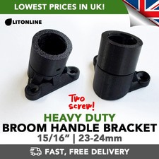 Broom Handle Bracket Sweeping Brush Shaft 15/16" (2 Hole) - Heavy Duty!