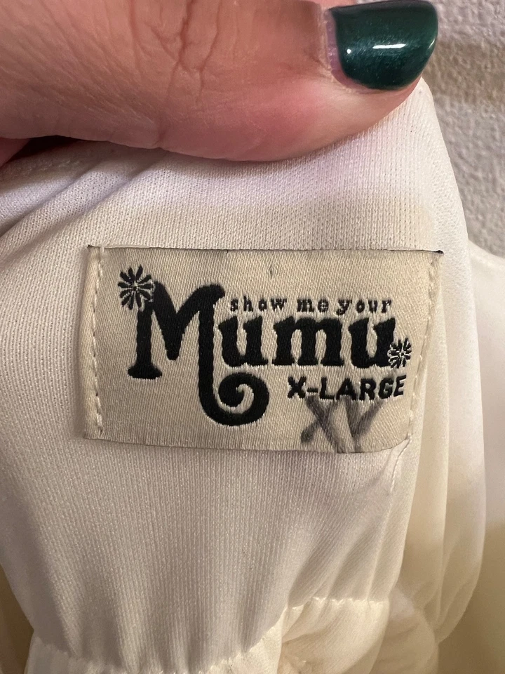 Maxi Vestido Show Me Your MuMu Talla XL Caitlin Volantes Fluido Foto 4 de 4