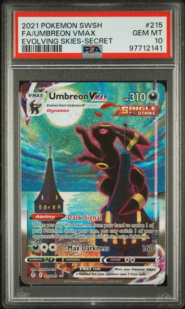 Las mejores ofertas en Umbreon VMAX 215/203 SWSH07: Evolving Skies