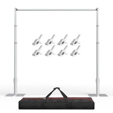 Pipe and Drape Backdrop Stand Kit, 8.9ftx10ft Heavy Duty 8.9X10FT Silver
