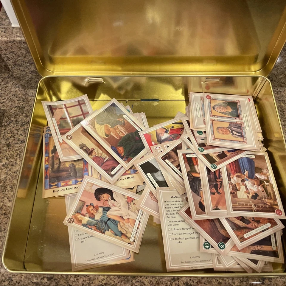 An American Girl’s Keepsake Box – Raro juego vintage de 6 piezas incl. tarjetas coleccionables Foto 4 de 4