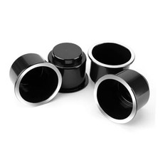 Cup Holder Insert 4pcs for RV Boat Car Couch Golf Cart, Elegant Chrome, 4Pack