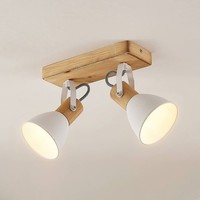 Lindby Strahler 'Merela' (Skandinavisch) Aus Holz (2 Flammig, E14) - Deckenlampe