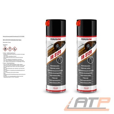 2x TEROSON SB 3120 500ml UNTERBODENSCHUTZ-SPRAY KORROSIONSSCHUTZ