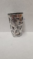 925 Silber / Glas Becher. 56 mm. M. U. Mexico...