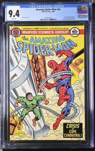Amazing Spider-Man – nn - CGC 9.4 - 1982 - WP - 4347239019 -Aim Toothpaste promo