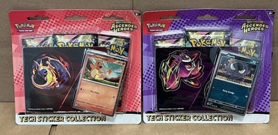 Lot Of 2 NEW Pokemon TCG ME2.5 Ascended Heroes Tech Sticker Collection Bundle