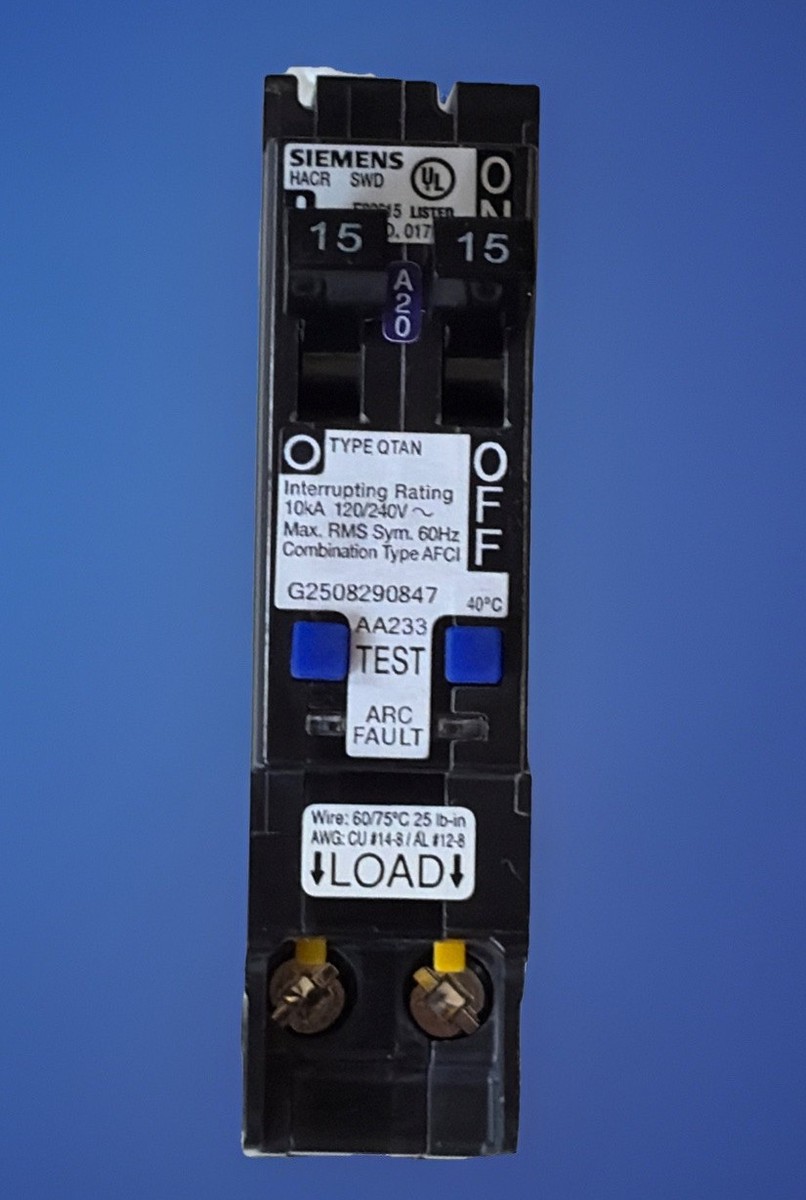 Siemens 15 Amp 1-Pole Qfga2n Afci/Gfci 10 Ka Breaker | HD Supply